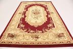 Unique Loom Versailles Collection Traditional Classic Floral Motif Area Rug (6' 0 x 9' 0 Rectangular, Burgundy/ Ivory)