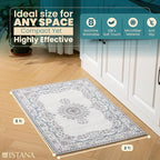 Istana 2x3 Rugs - Pink Beige Whisper/Grey/Blue Area Rugs - Foldable Dining Room Rug - Area Rug for Bedroom - Anti-Slip Washable Modern Rugs for Living Room