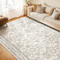 WITSHOCK Living Room Area Rugs 8x10: Soft Non-Slip Backing Washable Rugs Vintage Large Carpet for Bedroom Office Dining Room Kitchen Stain Resistant Home Decor Rug