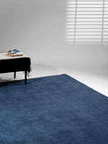 Rugsotic Carpets Hand Knotted Gabbeh Wool 10'x13' Area Rug Solid Blue L00111