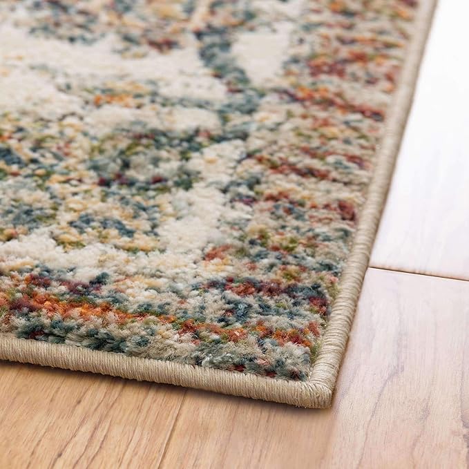 Unique Loom Isabella Collection Area Rug - Adjani (2' 7" x 16' 5" Runner, Multi/ Beige)