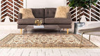 Unique Loom Sialk Hill Collection Area Rug - Washington (9' 10" x 13' 1" Rectangle Ivory/Black)