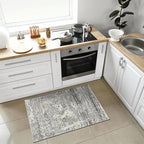Keen Home Design Area Rugs - 2x3 Non-Shedding, Abstract Rugs for Kitchen, Living Room, Bedroom, Dining Room, Entryway - Size: 2' x 3', Abstract Cream/Grey