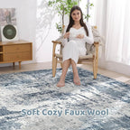 5x7 Area Rugs Living Room: Washable Large Abstract Soft Rug Stain Resistant Indoor Non-Slip Carpet for Men Modern Home Enthusiasts Aged 25-45 - High Traffic Areas - Bedroom Office Apartment