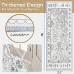 Kitchen Runner Rug 2.6x8 Washable Runner Rug Vintage Entryway Hallway Runner Rugs with Non Slip Rubber Backing Distressed Area Rug Runners Carpet for Farmhouse, Living Room, Bedroom, Laundry
