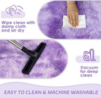 duduta Purple Plush Area Rugs for Bedroom 5x8 ft, Fluffy Carpet for Living Room Kids Room, Large Shag Dorm Rug, Washable Non Slip