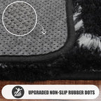 ONASAR 8x10 Area Rugs for Living Room, Fluffy Black and White Bedroom Rug, Washable Geometric Boho Large Soft Plush Shaggy Fuzzy Floor Carpet for Nursery Kids Classroom Playroom Dorm Home Decor