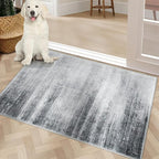 COMSLE Door Mat Soft Absorbent Indoor Front Entryway Rug Machine Washable Entrance Mats for Muddy Paws Non Slip Throw Rugs 36" x 60" Doormat for Inside Foyer Bedroom - Gray
