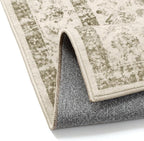 Taupe 3x5 Entryway Rug Vintage Area Carpet Indoor Office Washable Door Mat Entrance Small Low Pile Traditional Distressed Retro Accent Throw Rug Non Slip Kitchen Bathroom