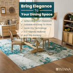 Istana 9x12 Area Rug - Green 9 x 12 Area Rugs for Living Room - Foldable 9x12 Rugs for Bedroom/Living Room Rug - Stain Resistant Washable Rugs - Eco-Friendly Area Rugs