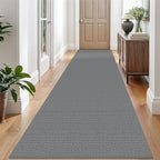 EARTHALL Washable Runner Rug 3x10 Ft Non Slip Runners for Hallways Long Cotton Rubber Backed Kitchen Runner Braided Indoor Floor Carpet Runners for Entryway, Hallway, Kitchen, Charcoal Gray