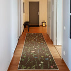 Ambesonne Floral Decorative Rug, Spring Season Themed Watercolors Painting of Herbs Flowers Botany Garden Art, Quality Carpet for Bedroom Dorm and Living Room, 2' 5" x 7' 5", Lime Green