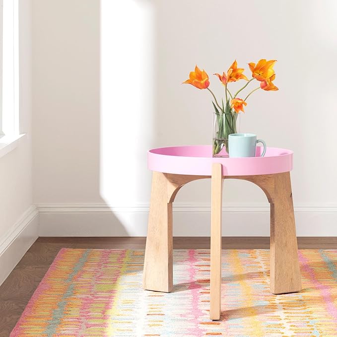 Dash and Albert Paint Chip Wool Area Rug - 2.5' x 8' Runner Confetti Graphic Hand Micro Hooked Accent Rug - Durable, High Traffic Areas Hallway, Bedroom, Stairs