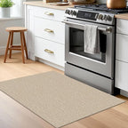 EARTHALL Small Area Rug 2x3 Ft Washable Rugs for Entryway Non Slip Braided Throw Rugs with Rubber Backing Door Mat Indoor Outdoor Entrance Cotton Woven Carpet for Kitchen Foyer Front Door, Khaki/Beige