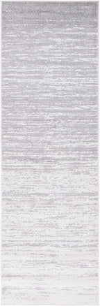 SAFAVIEH Adirondack Collection Runner Rug - 2'6" x 14', Ivory & Silver, Modern Ombre Design, Non Shedding & Easy to Clean, Ideal for Hallway, Foyer, Kitchen, Entryway, Bedroom (ADR113B)
