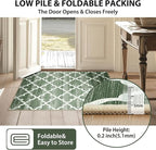Area Rug 4x6, Moroccan Trellis Print Carpet, Machine Washable Non-Slip Rugs for Living Room, Bedroom, Dining Room & Entryway, Green