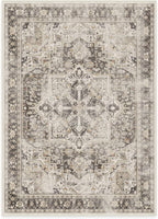 RUGGABLE Washable Vintage Area Rug – Kamran Hazel 5x7, Stain-Resistant, Non-Slip – Medium Machine Washable Rugs for Living Room, Bedroom, Hallway, Entryway & Office–with Cushioned Pad