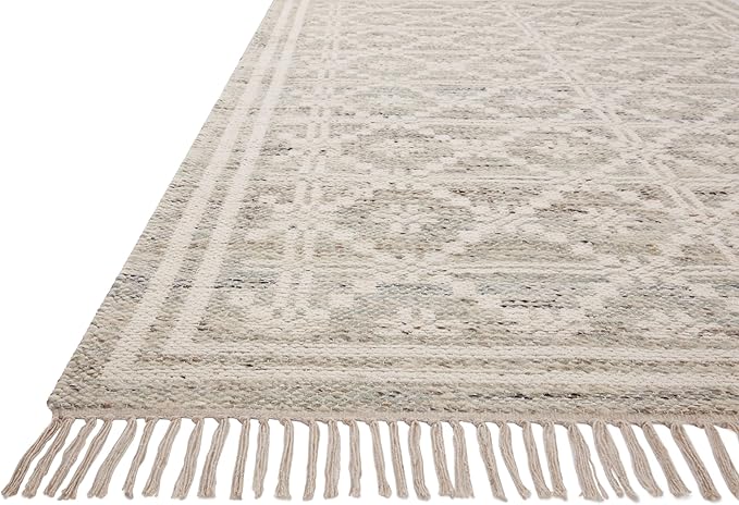 Loloi Angela Rose Rivers Collection RIV-02 Lagoon/Ivory 3'-6" x 5'-6" Reversible Accent Rug