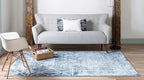Rugs.com Lattice Trellis Collection Rug – 3' x 5' Blue Low-Pile Rug Perfect for Living Rooms, Large Dining Rooms, Open Floorplans