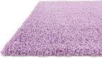 Unique Loom Solid Shag Collection Area Rug (8' Square, Lilac)