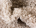 Unique Loom Davos Shag Collection Area Rug - Solid (5' 3" x 8' Oval, Linen)