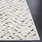 SAFAVIEH Adirondack Collection Runner Rug - 2'6" x 8', Ivory & Green, Geometric Design, Ideal for High Traffic Areas in Entryway, Kitchen & Bathroom (ADR104X-28)