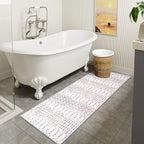 Lahome Moroccan Washable Runner Rug 2x6 Non-Slip Anti-Fatigue Kitchen Rugs and Runners Throw Soft Long Bathroom Runner, Geometric Print Distressed Floor Runners for Entryway Laundry Room Foyer