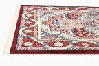 Unique Loom Narenj Collection Classic Traditional Medallion Textured Design Area Rug, 3 x 13 ft, Burgundy/Tan