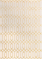 Marilyn Monroe Glam Collection Area Rug - Trellis (10'x 14' 1" Rectangle, White Gold/ Gold)