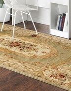 Rugs.com Chateau Collection Rug - 10' x 14' Green Medium Pile Rug