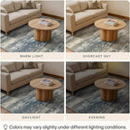 GENIMO Abstract Area Rug 6x9, Washable Large Modern Rug Non Slip, Low Pile Lightweight Soft Carpet for Living Room, Bedroom, Dining Room, Navy Blue