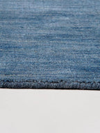 Hand Knotted Loom Wool ECO-Friendly Area Rugs - 10'x10', Octagon, Blue Color, Solid Plain Design, High Pile Thick Handmade Anti Skid Area Rugs for Living Room, Bed Room (L00111)