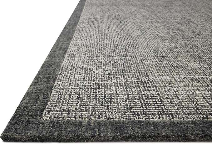 Loloi Magnolia Home by Joanna Gaines Henley Collection HNY-01 Ivory/Charcoal 3'-6" x 5'-6" Accent Rug