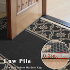 Moroccan Floral Easy Jute Rug 8x10 Outdoor Rug Washable Area Rugs for Living Room Bedroom Non Slip Neutral Farmhouse Indoor Outdoor Carpet for Backyard Patio Office
