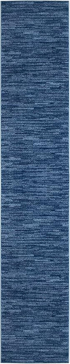Nourison Home Nourison Essentials Navy Blue 2'2" x 12' Area Rug - Easy Clean, Non Shedding, Bed Room, Living Room, Dining Room, Kitchen (12' Runner)