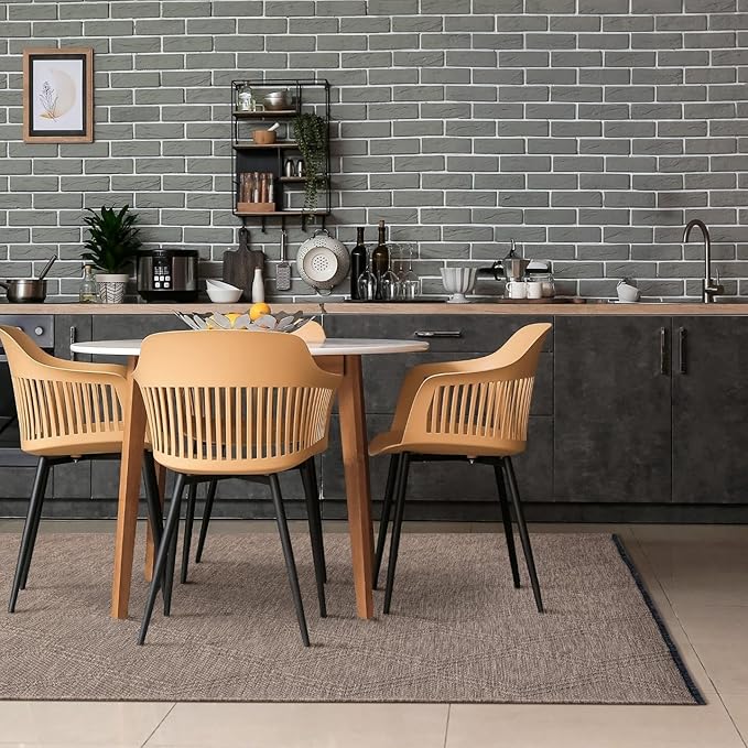 LUXE WEAVERS Modern Farmhouse Brown 5x7 Washable Area Rug, Anti-Slip Diamond Pattern Carpet