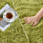 Shag Area Rug, 4 X 6 Plush Fuzzy Rugs for Living Room, Ultra Soft Fluffy Furry Rug for Bedroom, Indoor Carpet Nursery Rugs for Kids Room Home Decor, Green