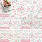 Pink Rug Bow Floral Rugs for Girls, 2x3 Washable Small Area Rug for for Entryway, Kitchen, Front Door Indoor Entrance, Non Slip Carpet for Bathroom Bedroom Living Room