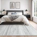 Valenrug Washable Rugs 5x7 - Non Slip 5x7 Area Rugs for Living Room, Stain Resistant Area Rugs for Bedroom, Foldable Machine Washable Area Rug(5'x7', Grey)