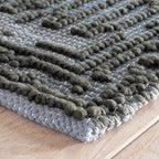 Dash and Albert Campbell Iron Handwoven Wool Rug, 10 X 14 Feet, Neutral/Grey Geometric Pattern - Premium Luxury Hotel Quality Soft Breathable Hypoallergenic Machine Washable Easy Care All Season