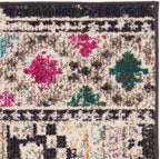SAFAVIEH Madison Collection Accent Rug - 2'2" x 4', Black & Yellow, Boho Diamond Distressed Design, Non-Shedding & Easy Care, Ideal for High Traffic Areas in Entryway, Living Room, Bedroom (MAD418Z)