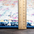 Livabliss Area Rugs - 12x18 Odelia Vintage Boho Aqua Off-White Blue Area Rug for Living Room Bedroom - Floral Medallion Stain Resistant Carpet for Kitchen, Nursery, Office (12' x 18')