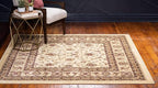 Unique Loom Voyage Collection Traditional Oriental Classic Intricate Design Area Rug (6' 0 x 6' 0 Square, Ivory/Gold)