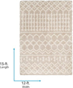 Livabliss Hapsburg Moroccan Shag Area Rug,12' x 15',Beige