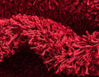 Unique Loom Solid Shag Collection Area Rug (4' 1" x 6' 1" Rectangle, Cherry Red)