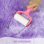 duduta Purple Plush Rugs for Bedroom 3x5 ft, Tie Dye Fluffy Shag Rug for Dorm Nursery Bedside, Machine Washable Non Slip