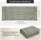 Collive Washable Kitchen Runner Rug, Modern Farmhouse Hand Woven Entryway Rugs Non Slip, Cotton Reversible Bathroom Carpet for Bedroom Hallway Foyer Back Door Decor, 2 x 4.3 ft Olive Green/Cream