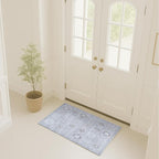 Turkish Rug. Washable Vintage Oriental Antique Inspired Traditional Doormat Small Modern Area Rugs Luxury Entryway Entry Bedroom Bathroom Kitchen (393VG, 2' x 3')