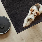 PURRUGS Easy Care Area Rug 4ft x 6ft, Non-Slip Machine Washable Entryway Rug, Dog Door Mat, Stain Resistant Accent Rug for Hallway, Living Room, Bedroom and Mudroom, Charcoal