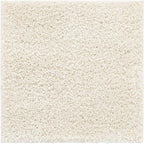 Unique Loom Solid Shag Collection Area Rug (3' 3" Square, Snow White)